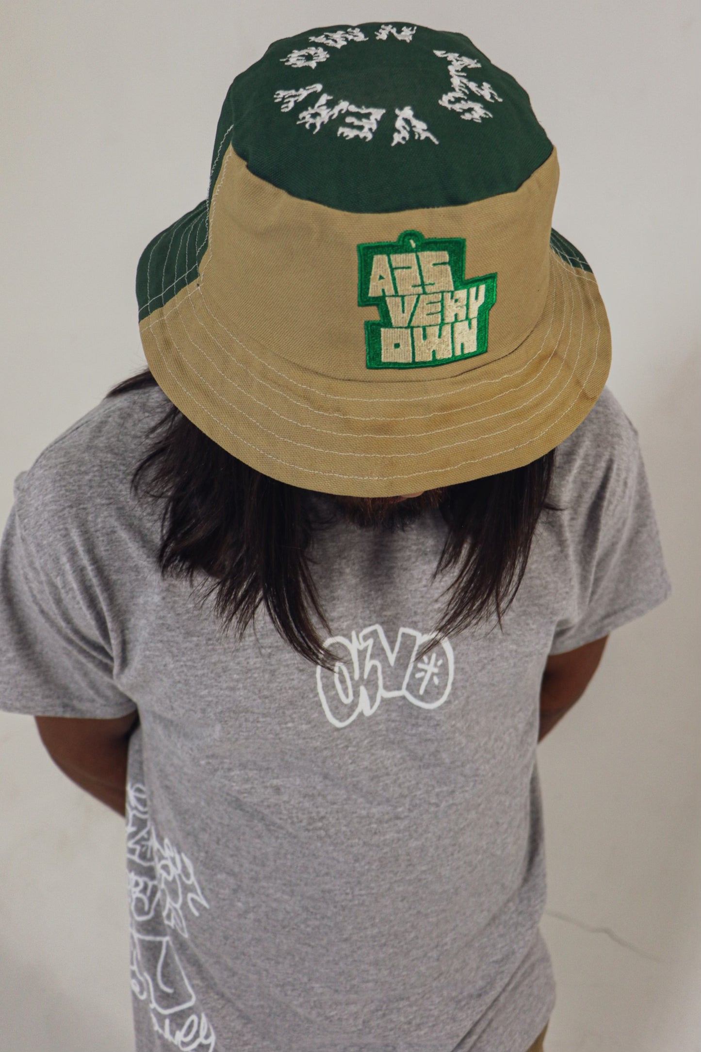 2 Tone reversable embroidered AVO bucket hat